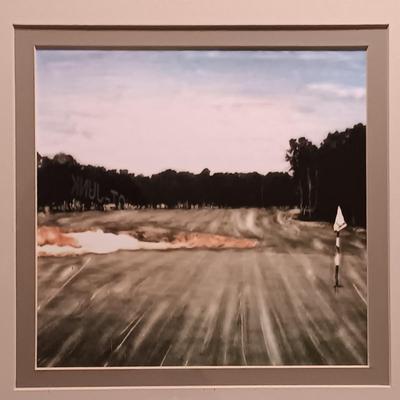 LOT 92B: Cartoons by Jahraus 'Woulda, Coulda, Shoulda' Golfer Print w/ Scotland Run Golf Course Photo Art