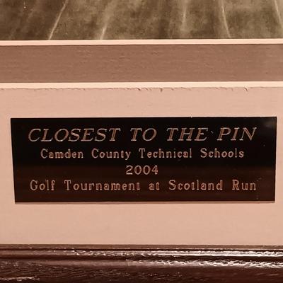 LOT 92B: Cartoons by Jahraus 'Woulda, Coulda, Shoulda' Golfer Print w/ Scotland Run Golf Course Photo Art