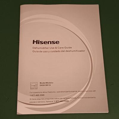 LOT 94B: Hisense DH5019K1G 50-Pint 2-Speed Dehumidifier
