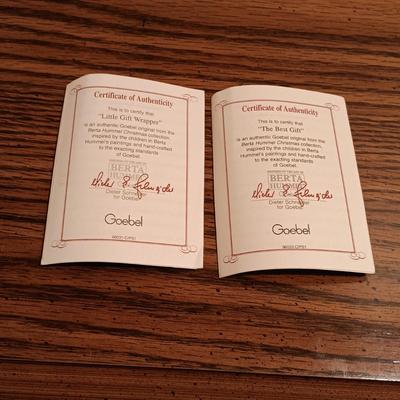 LOT 96B: Goebel Hummel 1997 Set of (6) Christmas Ornaments