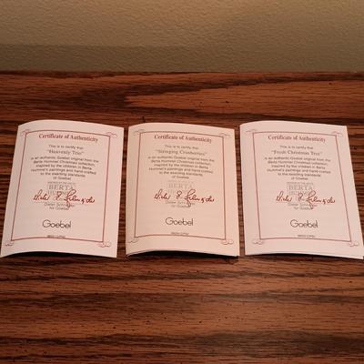 LOT 97B: Goebel Hummel 1997 Set of (5) Christmas Ornaments