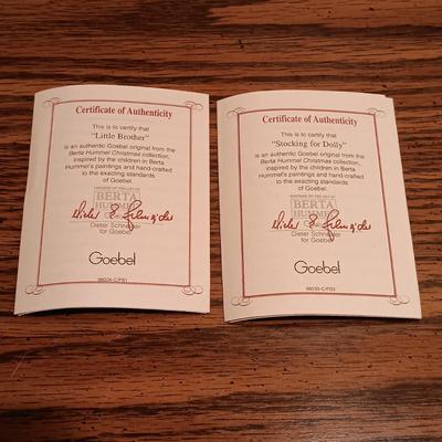 LOT 97B: Goebel Hummel 1997 Set of (5) Christmas Ornaments
