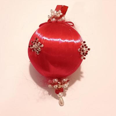 LOT 99B: Set of (12) Vintage Handmade Bead Ornaments