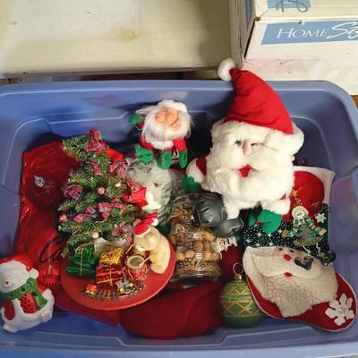 LOT 101B: Basement Finds- Large Collection of Assorted Holiday Bags w/ Christmas Decor