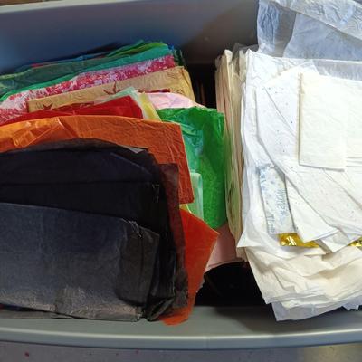 LOT 101B: Basement Finds- Large Collection of Assorted Holiday Bags w/ Christmas Decor