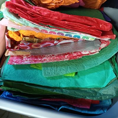 LOT 101B: Basement Finds- Large Collection of Assorted Holiday Bags w/ Christmas Decor