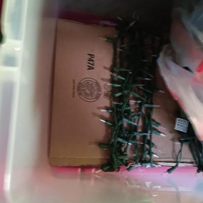 LOT 102B: Basement Finds- Vintage Christmas Bulbs w/ a Set of (7) Wreaths & Holiday Lights