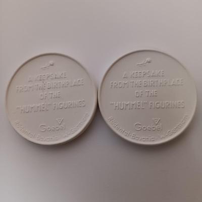 LOT 113L: Hummel Goebel Miniature Plates, Sugarfrosted Candle Holders & Set of (2) Collector's Club Keepsakes