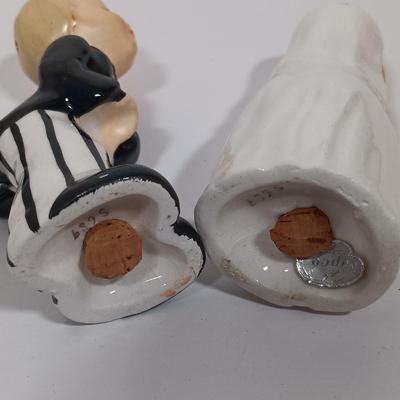 LOT 120B: Lefton Floral Tea Cup and Saucer with Vintage Salt and Pepper Shakers & More