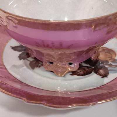 LOT 120B: Lefton Floral Tea Cup and Saucer with Vintage Salt and Pepper Shakers & More