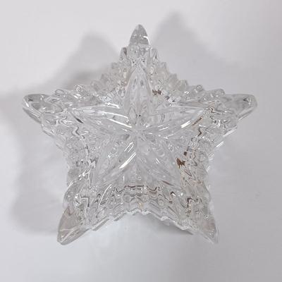 LOT 125L: Mayflower Pressed Glass Pitcher, Hazel Atlas Williamsport Punch Glasses, Plated Condiment Jar & More