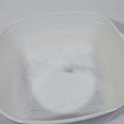 LOT 126L: Pyrex Early American Covered Casserole Dish, Corningware Cornflower Blue Casserole Dishes & More