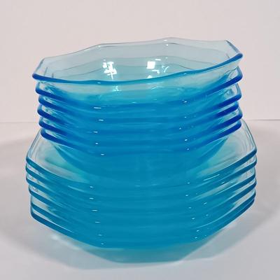 LOT 128L: Vintage Turquoise Blue Depression Glass Dishes