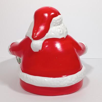LOT 131L: Vintage World Bazaar Ceramic Santa Bowl with (3) Jasco Candle Holders