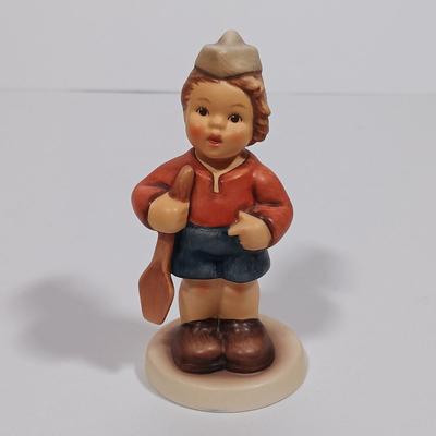 LOT 132L: Goebel Hummel Club Figurines 'First Mate', 'I Brought You a Gift' & 'Keeping Time'