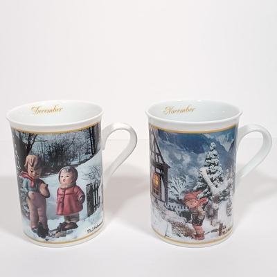 LOT 135L: The Danbury Mint Hummel Porcelain Calendar Mugs