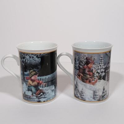 LOT 135L: The Danbury Mint Hummel Porcelain Calendar Mugs