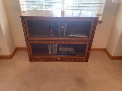 NICE SMALLER SIZED LEGAL BOOKCASE WITH BOOKS