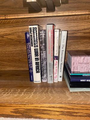 NICE SMALLER SIZED LEGAL BOOKCASE WITH BOOKS