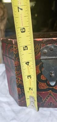 2 vintage red Boxes, decorative,