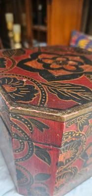 2 vintage red Boxes, decorative,