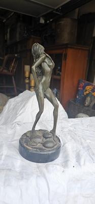 Free Spirited Semi-Nude Woman Bronze after Aldo Vitaleh, (Reproduction??)