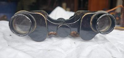 2 binoculars, WW II Hensoldt Artillerie 8X24, German, AND Vintage Paris Sportiere