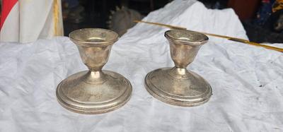 Pair Fisher Sterling Weighted Candlesticks