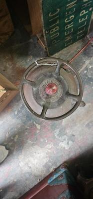 Antique Columbia Defense Fire Corp fire extinguisher 24" tall Copper and Brass