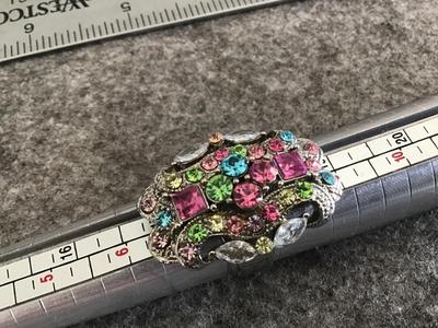 Large Rhinestone Statement Rhinestone Ring