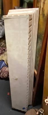 Whitewashed pine carved shelf