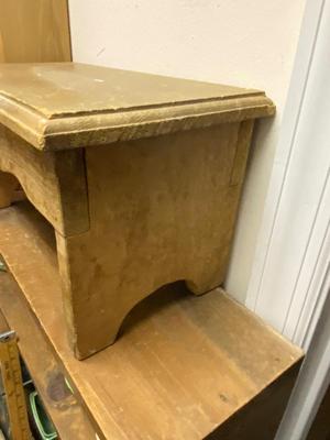 Vintage Handmade Pine Step Stool or small bench