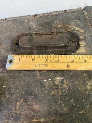 Antique hinged Brass Letters mail slot