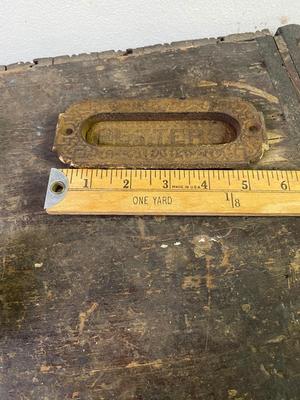 Antique hinged Brass Letters mail slot