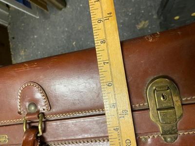 Hartmann Knocabout Brown Leather Suitcase Vintage