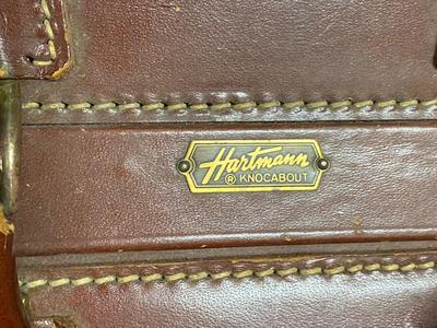 Hartmann Knocabout Brown Leather Suitcase Vintage