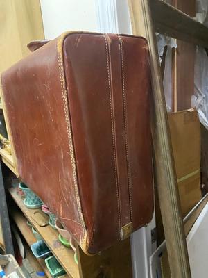 Hartmann Knocabout Brown Leather Suitcase Vintage