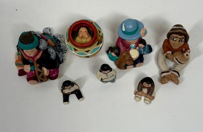 Figurine Lot Native American Indians some Sandy Whitefeather