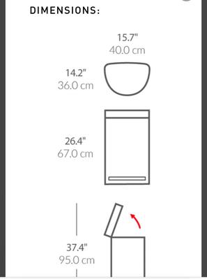SIMPLEHUMAN 45L TRASH CAN, LYSOL, FEBREZE AND TRASH CAN LINERS