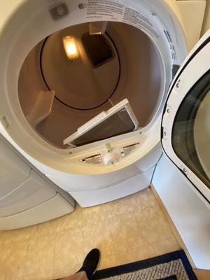 WHIRLPOOL DUET ELECTRIC DRYER MODEL: WED9600TW1 WITH PEDESTAL DRAWER