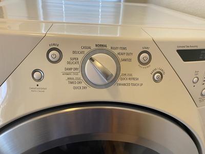 WHIRLPOOL DUET ELECTRIC DRYER MODEL: WED9600TW1 WITH PEDESTAL DRAWER