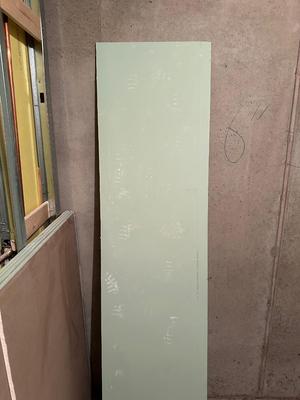 3 FULL SHEETS OF GREEN BOARD SHEETROCK W/MOLD GUARD