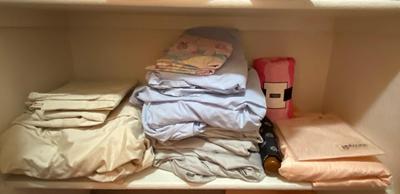 QUEEN SHEETS, DUVET COVER/W MATCHING THROW PILLOW CASE COVER, AND VICTORIA SECRETS BLANKET