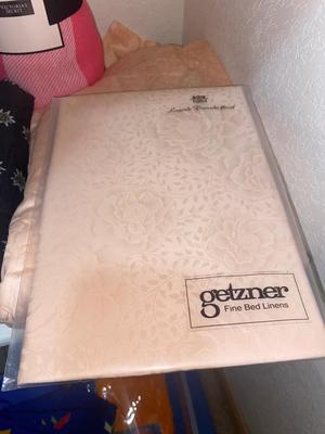 QUEEN SHEETS, DUVET COVER/W MATCHING THROW PILLOW CASE COVER, AND VICTORIA SECRETS BLANKET