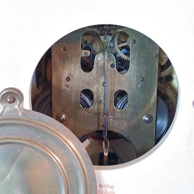 LOT 1: Ansonia Clock Co. Royal Bonn La Orb Mantel Clock