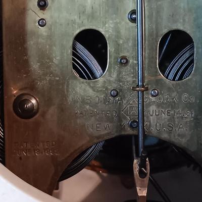 LOT 1: Ansonia Clock Co. Royal Bonn La Orb Mantel Clock