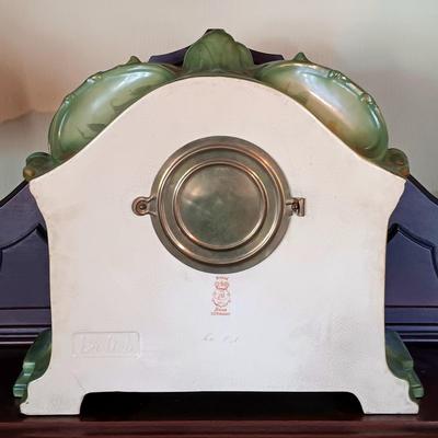 LOT 1: Ansonia Clock Co. Royal Bonn La Orb Mantel Clock