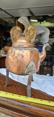 Copper Collection 3 Antique Teapots