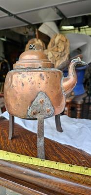 Copper Collection 3 Antique Teapots