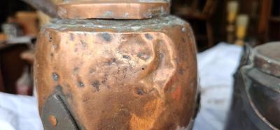 Copper Collection 3 Antique Teapots